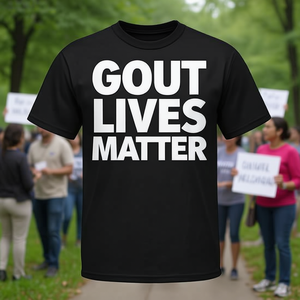 T-shirt di supporto per la sensibilizzazione sulla gotta: la vita delle persone conta - Product Image 1