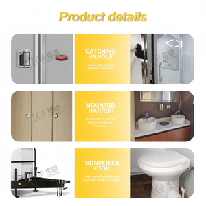 Toilettes spatiales portables à louer pour camping, construction, cabine publique, remorque WC mobile VIP - Product Image 1