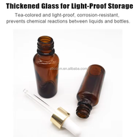 Flacon compte-gouttes en verre transparent vide 5ml 10ml 15ml 20ml 30ml 50ml 100ml pour huile essentielle avec bouchon