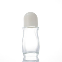 Botol Minyak Esensial Roll-On Kaca 30ml 50ml, Dapat Digunakan Kembali, Portabel, Wadah Kosong untuk Transfer Serum Antiperspiran, Botol Roller Kaca