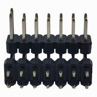 Connecteurs de têtes de bornes PCB RealRun PH2.54*2.5-2*7W, pas de 2,54 mm, 2*7 broches, 90 degrés, isolateur plastique, plaqué or, 3A, sur bobine