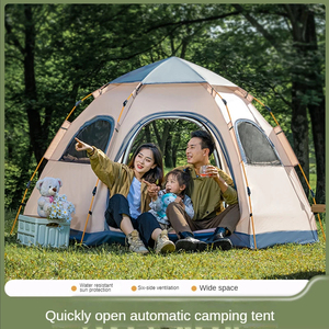 Carpa para 6 Personas, Plegable, para Acampar al Aire Libre, Apertura Automática Rápida, Resistente a la Lluvia, Protección Solar, Equipo Portátil para Acampar en la Naturaleza - Product Image 2