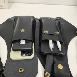 Nuova Borsa a <span class=keywords><strong>Tracolla</strong></span> Retrò in Pelle PU Impermeabile per <span class=keywords><strong>Uomo</strong></span> e Donna, Stile Gilet, Ideale per la Fiera di Canton - Product Image 3