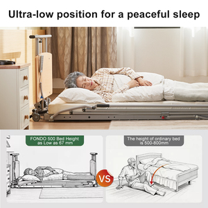 Lit d'hôpital électrique pour personnes âgées <span class=keywords><strong>à</strong></span> usage domestique avec 5 fonctions réglables, lit de soins <span class=keywords><strong>à</strong></span> <span class=keywords><strong>domicile</strong></span> pour personnes atteintes de démence - Product Image 3