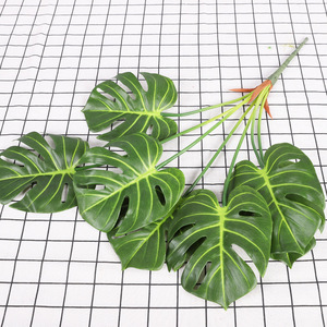 Qihao Artificial Monstera Deliciosa Leaves Multi Piece Package High Simulation Indoor Decor Greenery Bonsai Plant - Product Image 3