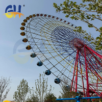 Grande Roue Géante de 75 m pour Parc d'Attractions Luna Park, Équipement de Fête Foraine Extérieure