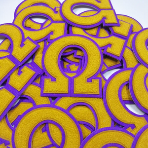 Parche <span class=keywords><strong>de</strong></span> alfabeto griego personalizado para todos los grupos/Parches <span class=keywords><strong>de</strong></span> chenilla con letras griegas/Parches <span class=keywords><strong>de</strong></span> letras griegas <span class=keywords><strong>de</strong></span> fraternidad aplicados con calor - Product Image 1