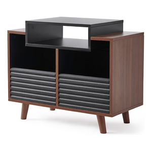 Mobile HI FI OSLO 800 Noir et Noyer (80cm) NOROSVI80ABSWN - Product Image 3