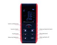 Télémètre laser numérique de précision portable, mesure de la distance, de la surface, du volume, indication d'angle, précision de 2 mm, indice de protection IP65 10x