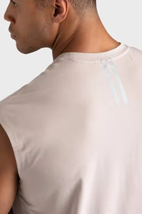 ارتفاع غسل الشارع سترة قطع بيع بالجملة عالية الجودة فارغة الرجال قميص بلا أكمام ، قطن ، GSM الرياضة تانك الأعلى للصالة الرياضية - Product Image 4