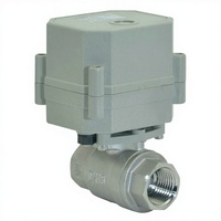 Vanne à boisseau sphérique électrique proportionnelle 4-20mA 0-5V/0-10V pour l'eau, en acier inoxydable, taille de raccord 1/2 pouce, pour machines à laver