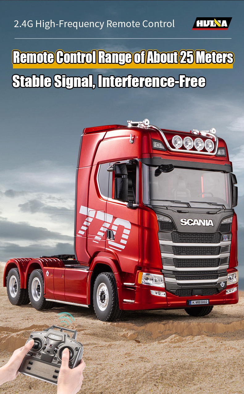 Scania 770 S V8 truck 1/18スケールラジコン スカニア スカニア 770S 8×4/4 (ガンメタエディション) (ラジコン