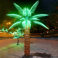 Palmiers éclairés extérieurs artificiels à LED palmiers lumineux illuminés pour décorations de vacances éclairage aménagement paysager