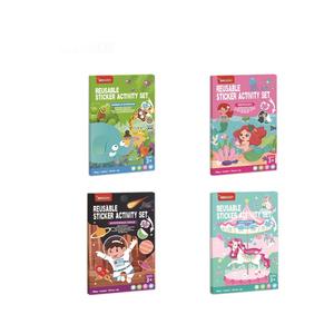 <span class=keywords><strong>Livre</strong></span> de coloriage imprimé pour enfants A3 transfrontalier Puzzle autocollant jouet bébé habillage nouvel autocollant statique carte enfant en bas âge calme - Product Image 4