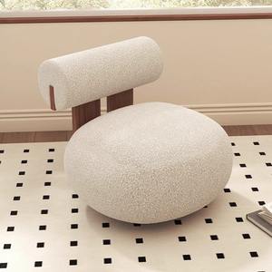 Canapé simple en velours d'agneau de Style crème français Design moderne <span class=keywords><strong>pour</strong></span> salon chambre balcon décontracté hippopotame chaise tissu matériel - Product Image 5