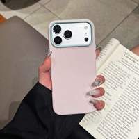 Coque de protection antichoc en TPU souple bicolore couleur bonbon pour iPhone 18 17 Air 16 Plus 15 14 13 12 11 Pro Max XS XR