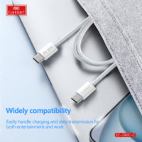 Earldom 1M 60W Cable trenzado de nailon Super carga Pd tipo-c a tipo-c para iPad iPhone 15 Pro Mac nuevo IOS ordenador Compatible