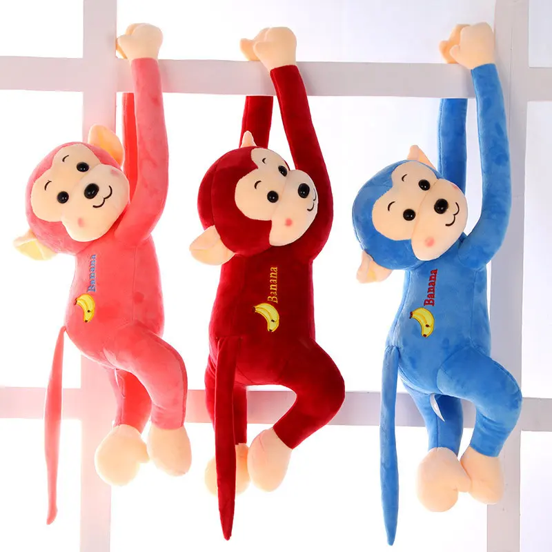 Fabricante Vendendo Em Estoque Atacado Personalizado Squeaky Stuffed Animal Bonito Long-armed Monkey Plush Toy