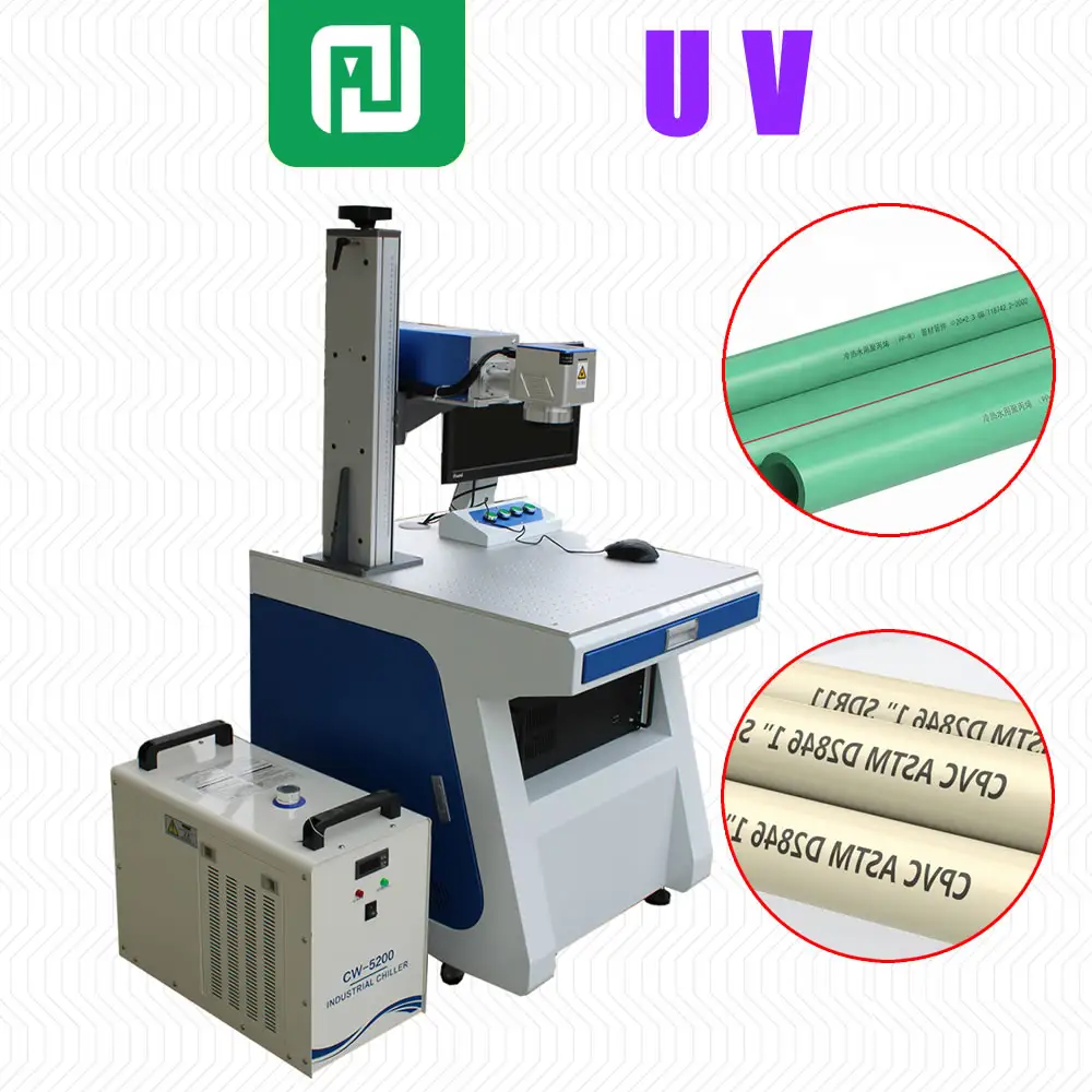 Ống Nhựa PVC HDPE Có Thể Tùy Chỉnh Máy Đánh Dấu Laser Bay Trực Tuyến UV 3W 5W Mã In