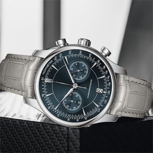 가죽 스트랩과 프리미엄 손으로 맞춤형 남성용 크로노그래프 시계 스테인레스 스틸 시계 도매 가격 손목시계 - Product Image 6