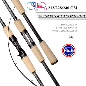 <span class=keywords><strong>FUJI</strong></span> 2.13m/2.28m 40T + 30T carbone <span class=keywords><strong>FUJI</strong></span> <span class=keywords><strong>anneaux</strong></span> 5kg glisser <span class=keywords><strong>canne</strong></span> à pêche avec poignée en liège <span class=keywords><strong>canne</strong></span> à pêche appât coulée <span class=keywords><strong>canne</strong></span> à pêche - Product Image 2
