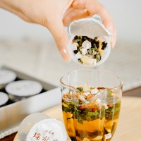 Teh Herbal Penenang Tidur dengan Biji Jujube Asam & Bunga Lily Vegan & Bebas Gluten 15g X10 dalam Kaleng Kecil untuk Relaksasi Alami