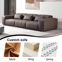 Chinesische Fabrik Luxus 3-Sitzer Couch Wohnzimmer Möbel Sofas Moderne Rindsleder Sofas Set zum Verkauf