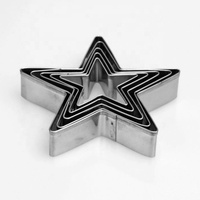 5Pcs Hartvormige Rvs Cookie Cutter Gebak Biscuit Cutter