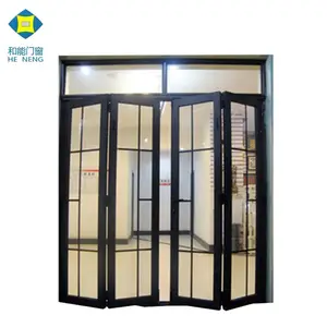 Heneng light weight aluminium Australia standard outdoor folding door accordion door Asian style bi-fold windows and doors