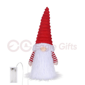 Eaglegifts tùy chỉnh vải Santa búp bê thiết kế <span class=keywords><strong>Xmas</strong></span> cây Topper trang trí trang trí Gnome Cây giáng sinh Topper với ánh sáng LED - Product Image 1