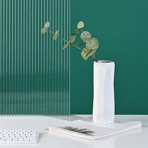Florero de porcelana de cerámica blanca moderna con esmalte reactivo, diseño rústico barato, sala de estar, boda, Pascua, decoración de Navidad - Product Image 2