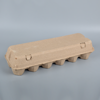 Boîte à œufs Bantam compacte 12/15/18 alvéoles, plateau en pâte de papier biodégradable et recyclable avec logo personnalisé pour œufs de volailles exotiques miniatures