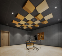 Panneaux acoustiques pour centres artistiques, paquet de matériaux sur mesure, déflecteurs de plafond pour studios d'enregistrement, contrôle de la réverbération, service tout-en-un