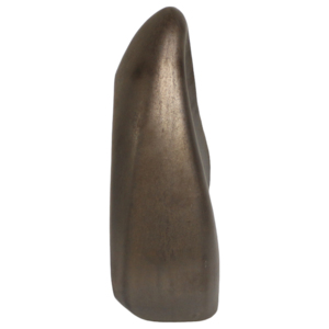 Scultura astratta con intagli aperti e accenti metallici, statua elegante per decorare la casa, esporre su scaffali o tavolini da caffè. - Product Image 3
