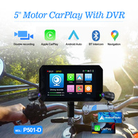 Caméra DVR Moto HD 1080p avec GPS Portable 5 Pouces, Écran Double Objectif, Étanche et Enregistrement Vidéo pour Moto