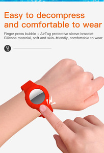 Buscador de silicona resistente al agua, soporte para rastreador de ubicación, correas de muñeca, bandas de pulsera para <span class=keywords><strong>Apple</strong></span> Airtag - Product Image 6