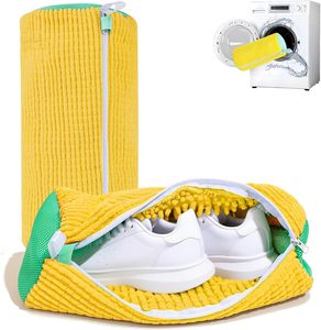 Bolsa de malla nueva de gran tamaño para limpieza de zapatillas con cremallera, ideal para lavar ropa en casa sin esfuerzo. - Product Image 1