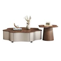 Table basse en bois massif de conception de rangement, table multifonctionnelle moderne pour appartement, villa, salon, meubles