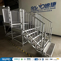 Système de scène en treillis Ringlock Layher à installation rapide, avec plateforme de scène en treillis Ringlock Layher