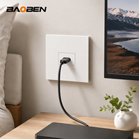 Plaque murale multimédia BAOBEN type 86, prise murale USB 3RCA AV RCA audio vidéo pour câblage de cinéma maison