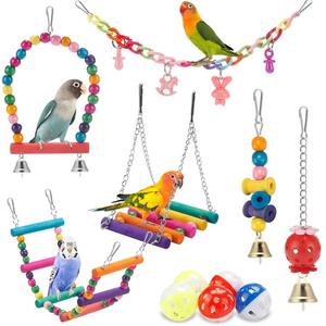 Jouets pour oiseaux en bois de haute qualité, perchoir et ferrule pour perroquet, jouets pour animaux de compagnie haut de gamme - Product Image 3