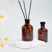 Diffuseur de parfum parfumé de luxe écologique 200ml pour la décoration intérieure Bouteille en verre ambré pour huiles essentielles