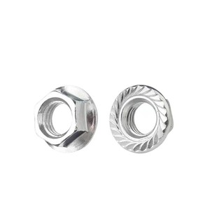 Écrou à bride JINBIAO M3 M4 M5 M6 M8 M10 M12 M14, en acier au carbone zingué, antidérapant, à verrouillage hexagonal - Product Image 2