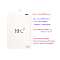 Escritor de Etiquetas NFC ACR1552U con Emulación de Teclado, Protocolo USB CCID PC/SC ISO 7816 14443 15693, 13.56MHz, ABS