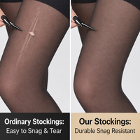 Bas en nylon gothiques sexy pour femmes, ultra respirants, soyeux et transparents, à haute élasticité, tricotés, hauteur genou, avec bout renforcé