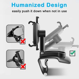 Bảng Điều Khiển Giá Đỡ Điện Thoại Trên Xe Hơi Gương Chiếu Hậu Sun Visor Trong Xe Hơi Giá Đỡ Định Vị GPS Giá Đỡ Điện Thoại Di Động 360 Độ - Product Image 4