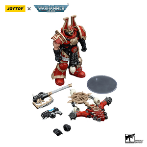 Figura de Acción Coleccionable JOYTOY Warhammer 40K World Eaters Khorne Berserkers con Icono de Khorne, Escala 1/18, Modelo Articulado - Product Image 5
