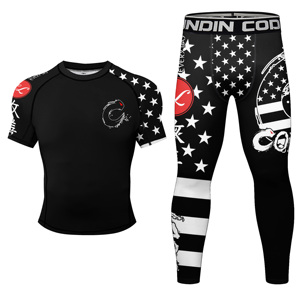 ชุดป้องกันผดผื่น Jitsu BJJ not GI gimono สวมใส่สบายสไตล์บราซิลมีสายรัดข้อมือยางและกางเกงขาสั้น - Product Image 4