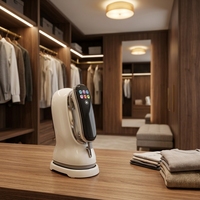 Nouveau Fer à Vapeur Électrique Intelligent à Écran Tactile, Mini Défroisseur Portable Professionnel 1300W pour Vêtements, 5 Modes de Repassage Domestique