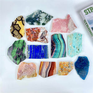 Vente en gros d'artisanat en cristal naturel, <span class=keywords><strong>dalle</strong></span> d'opale rose, spirituel, tranche de lapis-lazuli, plaque de sélénite polie pour cadeau - Product Image 3